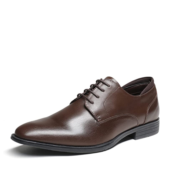 Men's Classic Plain Toe Oxford Shoes - DARK BROWN -  0
